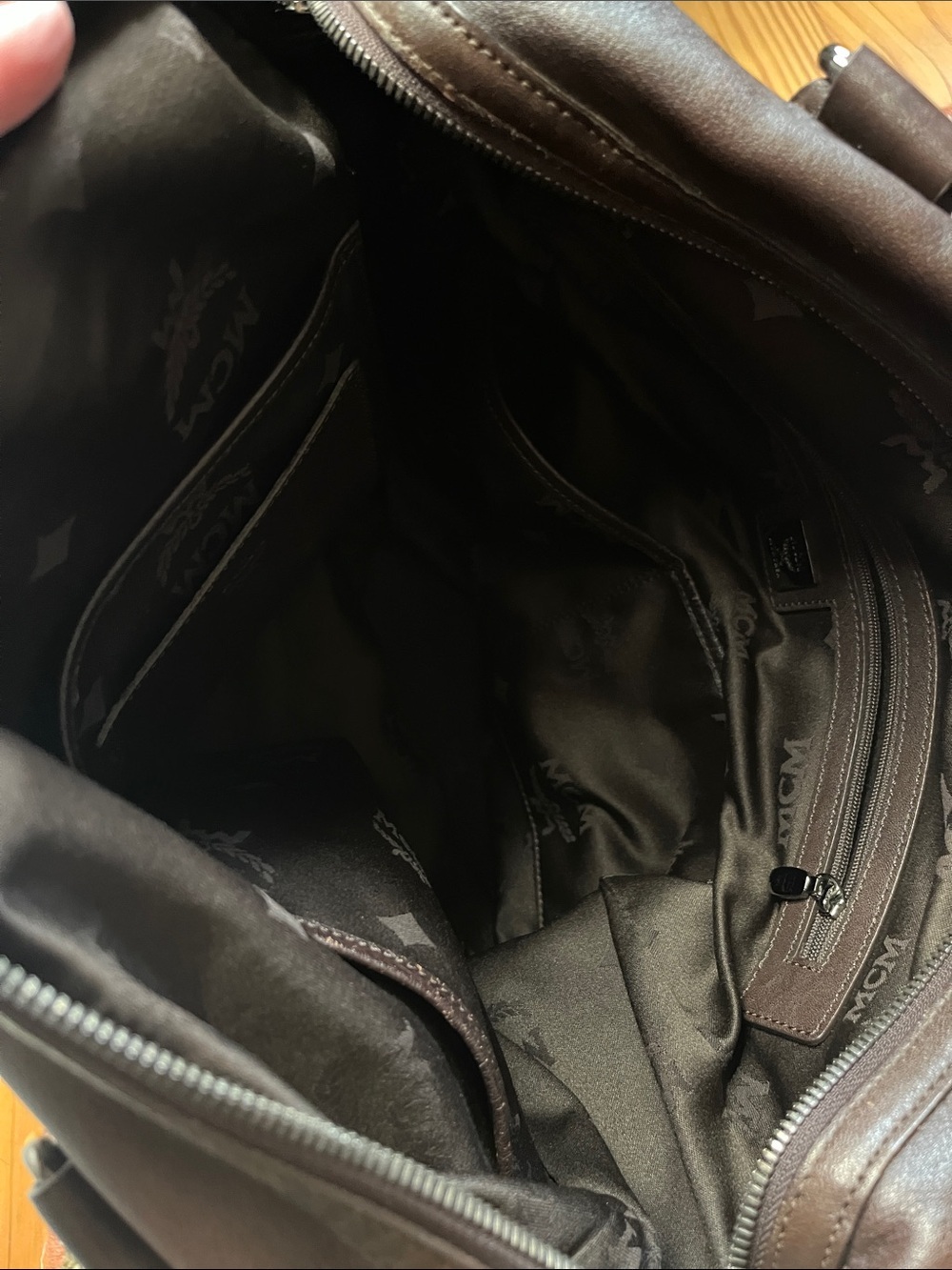 Vintage MCM München Dark Brown Leather Briefcase Travel Commuter Laptop Bag EUC - Picture 12 of 14